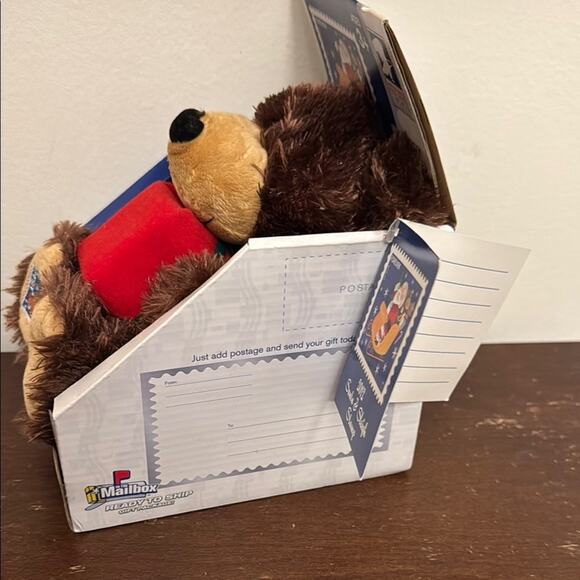 2012 In the Mailbox Santa & Sleigh Forever Stamp Teddy Bear NIB - Picture 3 of 8